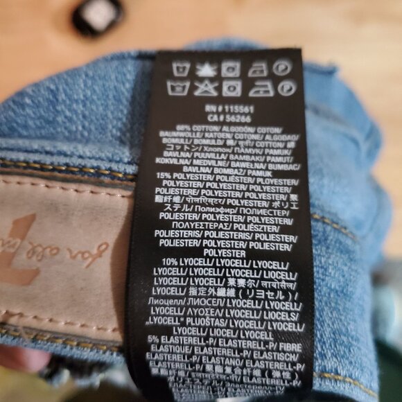 7 For All Mankind Jeans Womens 26 Blue Josefina Luxe Vintage Button Fly Ankle - Picture 7 of 16